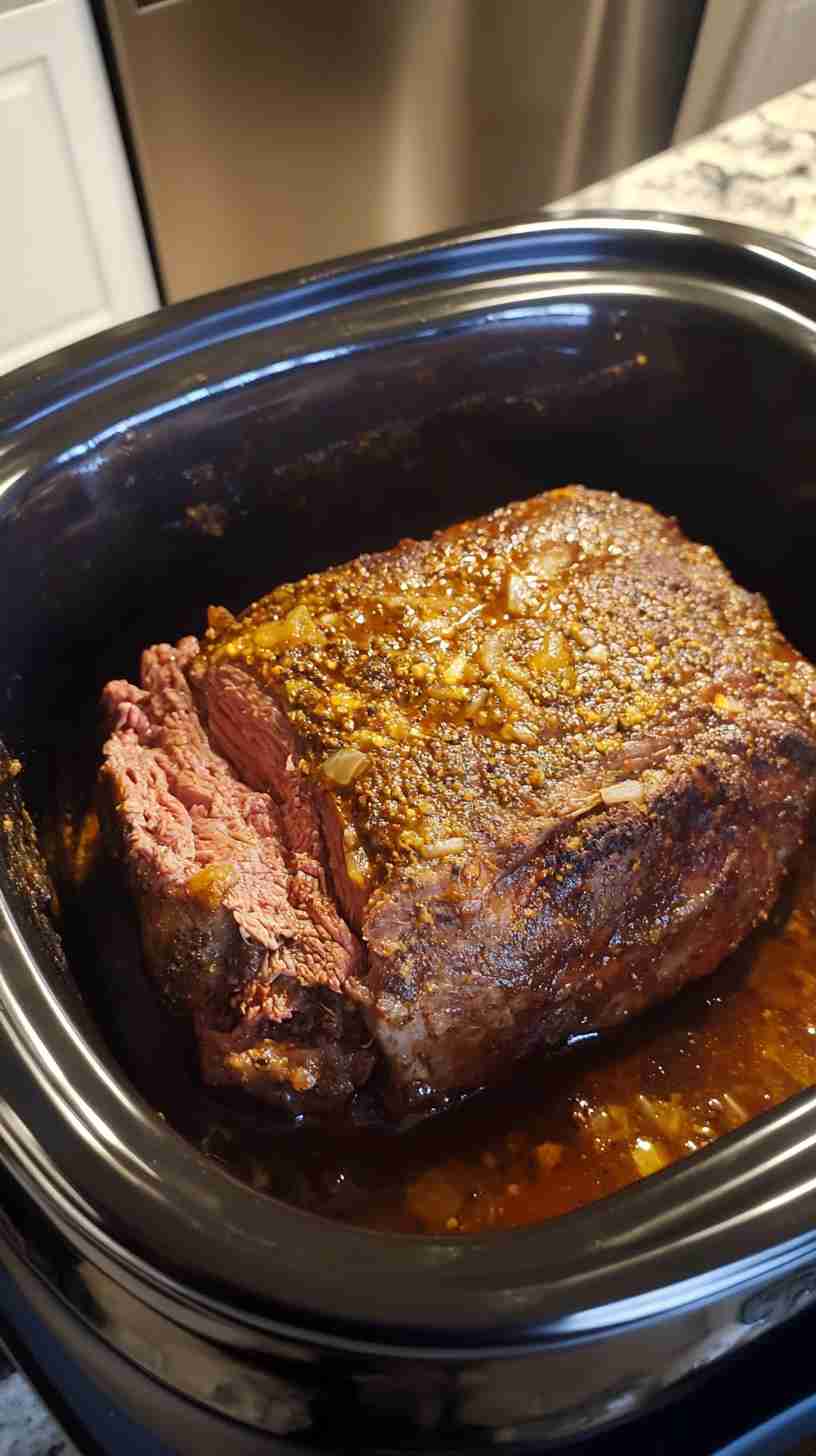 Simple Crock Pot Beef Arm Roast with Homemade Seasoning
