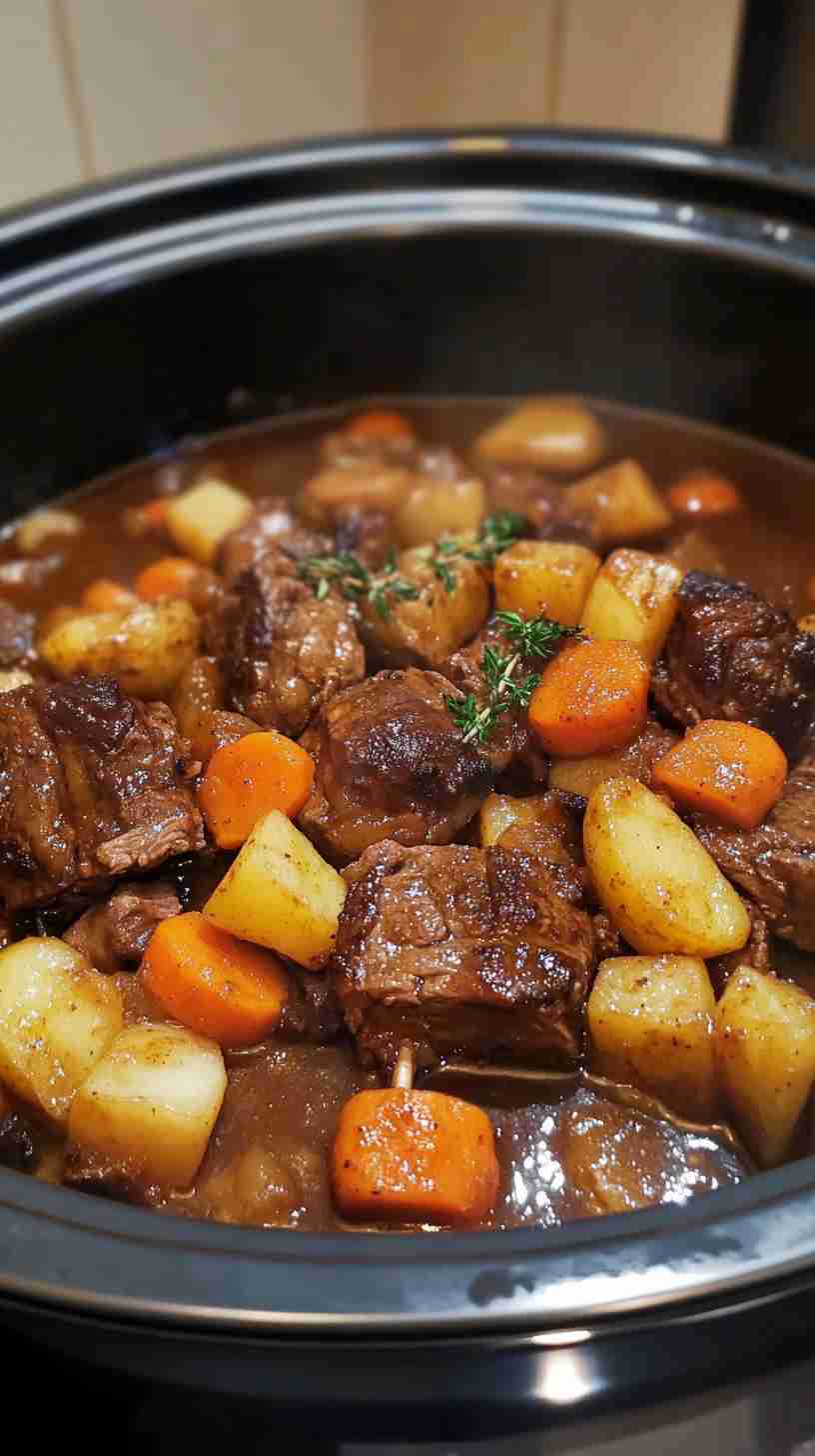 Slow Cooked Beef Arm Roast with Potatoes & Carrots