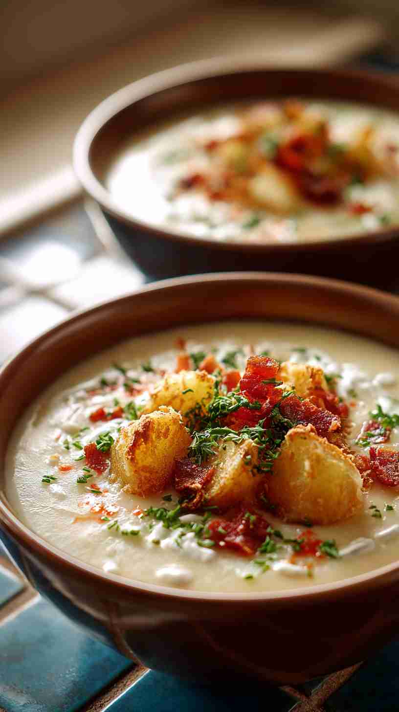 Slow-Cooked Crockpot Loaded Potato Soup