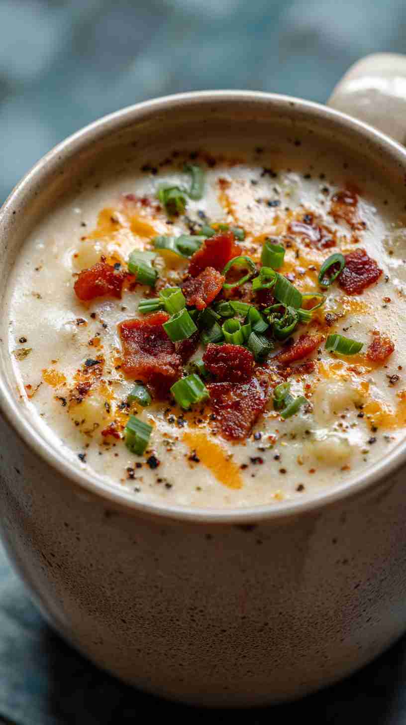 Slow-Cooked Crockpot Loaded Potato Soup