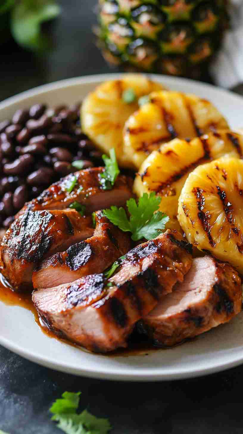 Slow Cooked Pork Tenderloin with Tangy Pineapple Sauce