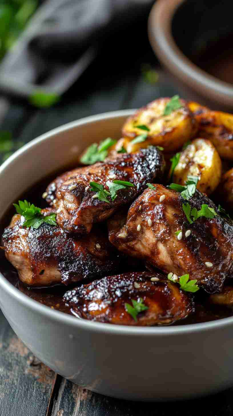 Slow Cooker Filipino Adobo Chicken