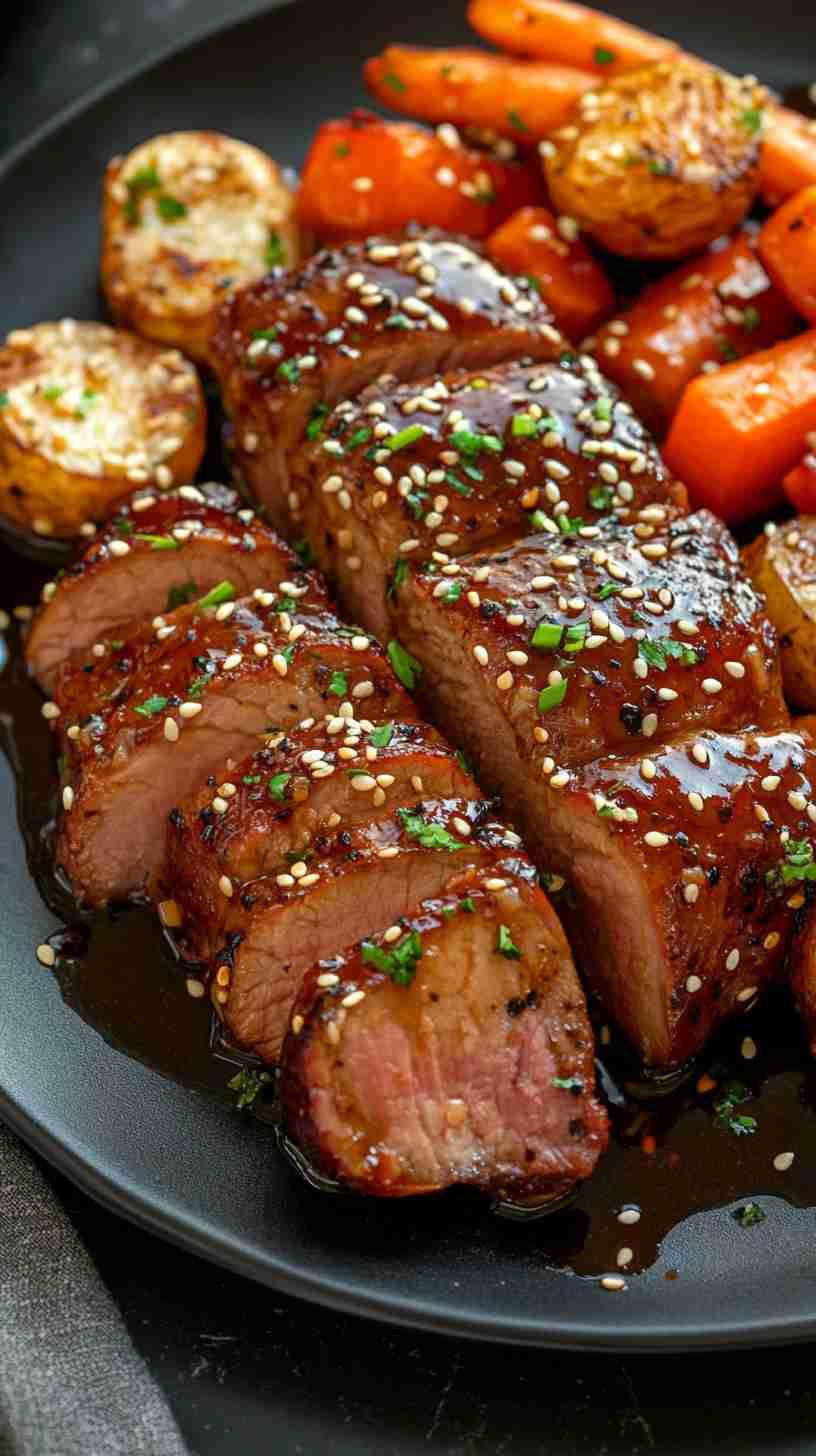 Slow Cooker Honey Garlic Pork Tenderloin
