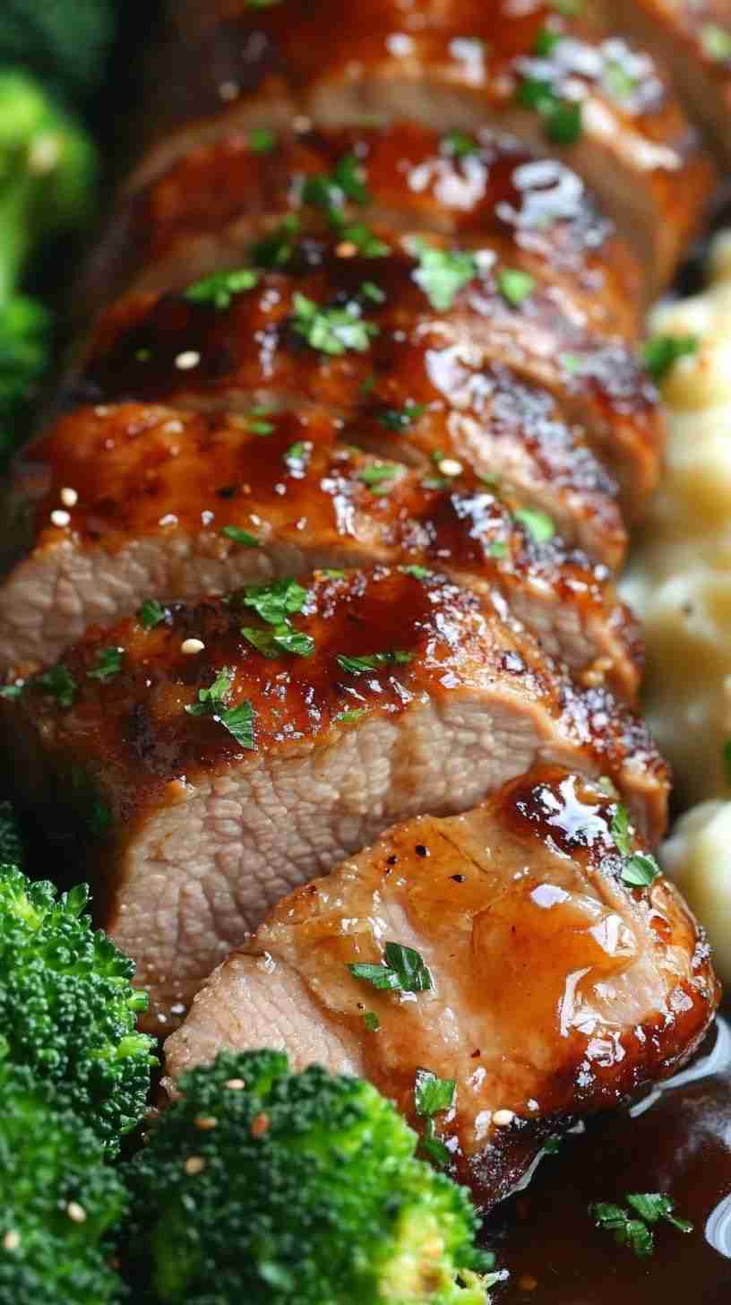 Slow Cooker Honey Garlic Pork Tenderloin