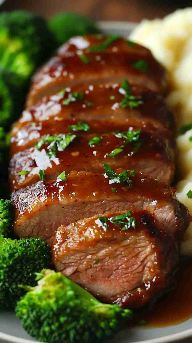 Slow Cooker Honey Garlic Pork Tenderloin