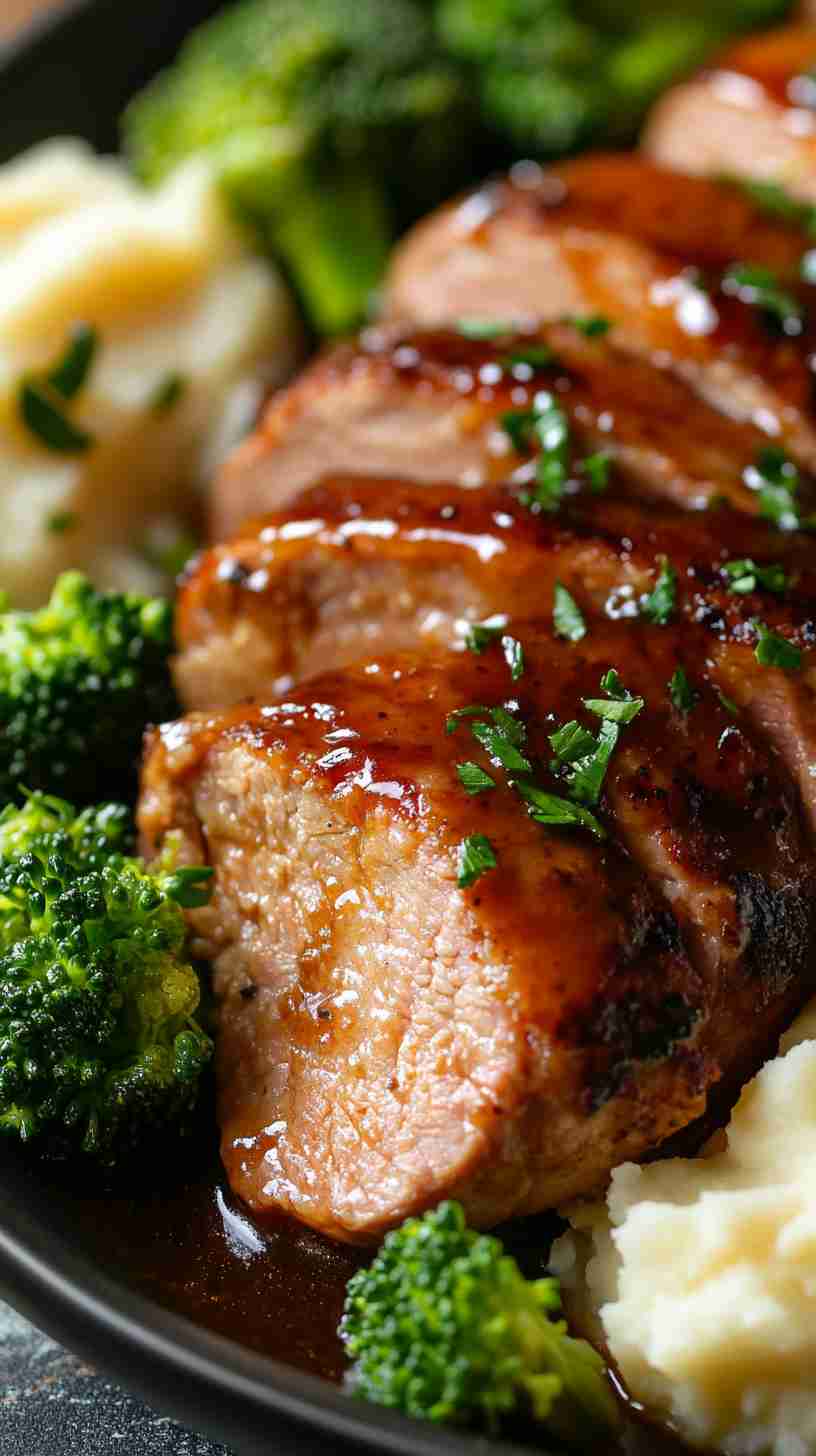 Slow Cooker Honey Garlic Pork Tenderloin