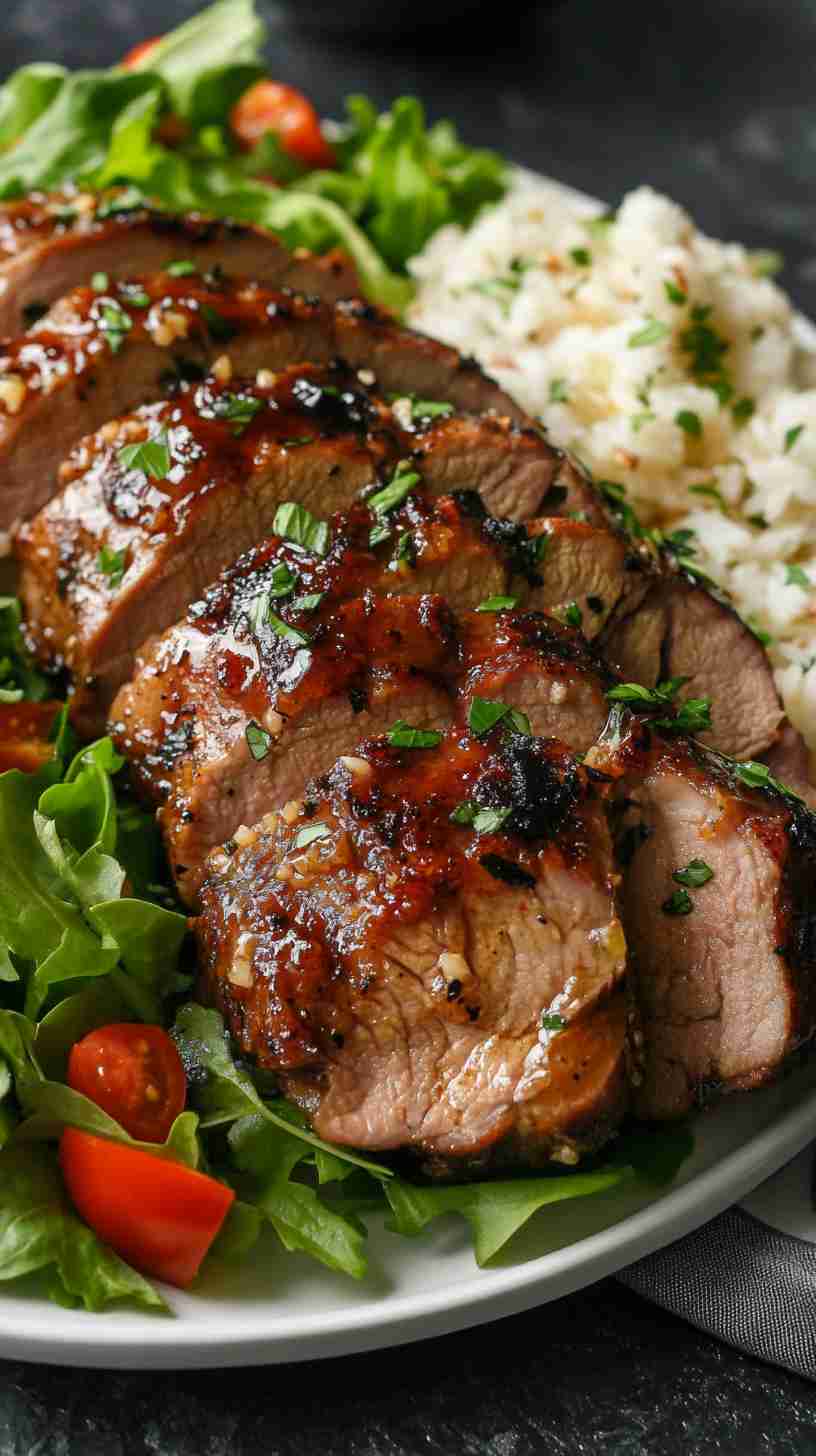 Slow Cooker Honey Garlic Pork Tenderloin