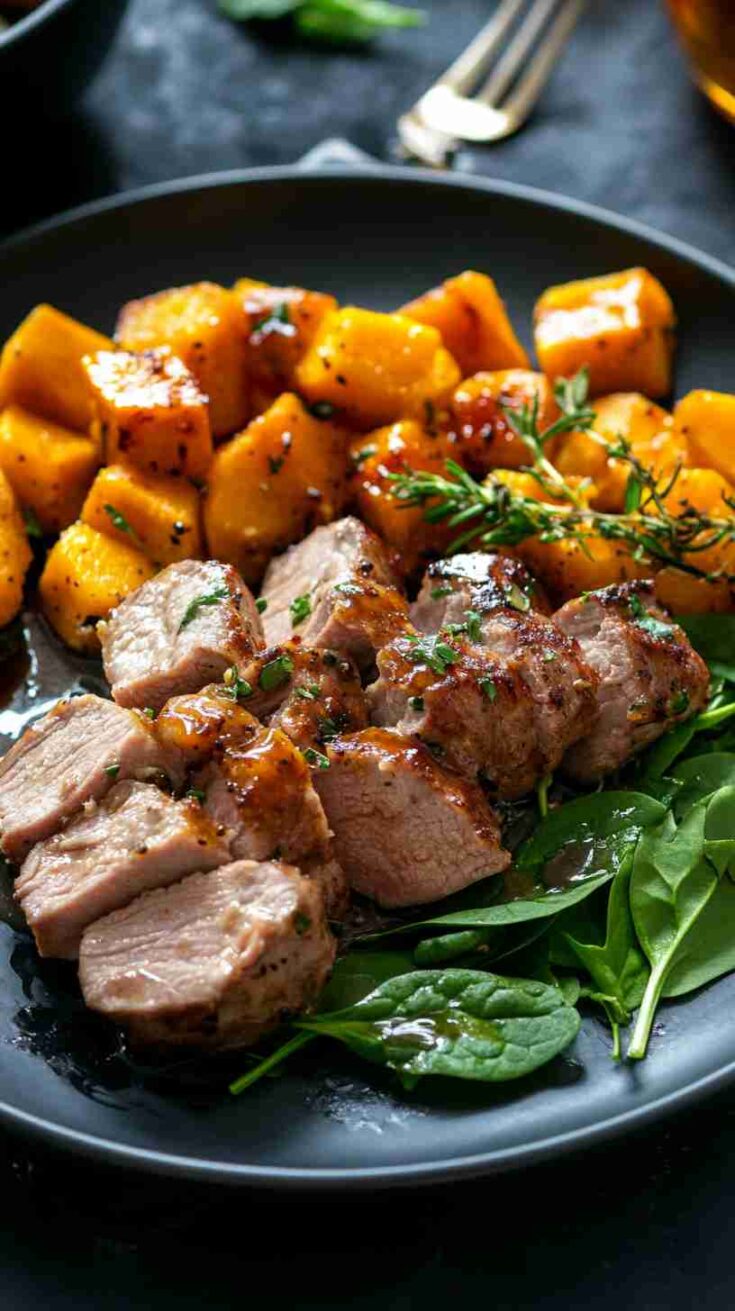 Slow Cooker Maple Dijon Glazed Pork Tenderloin
