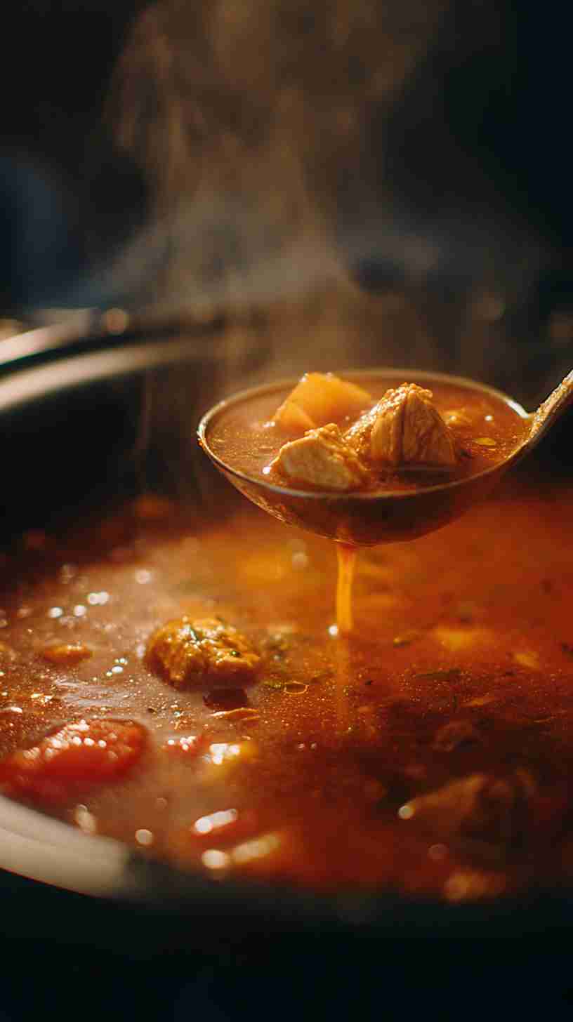 Spicy Crockpot Chicken Tortilla Soup