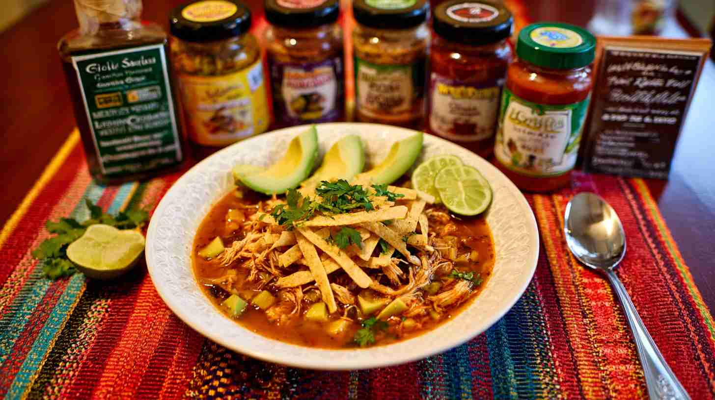 Spicy Crockpot Chicken Tortilla Soup