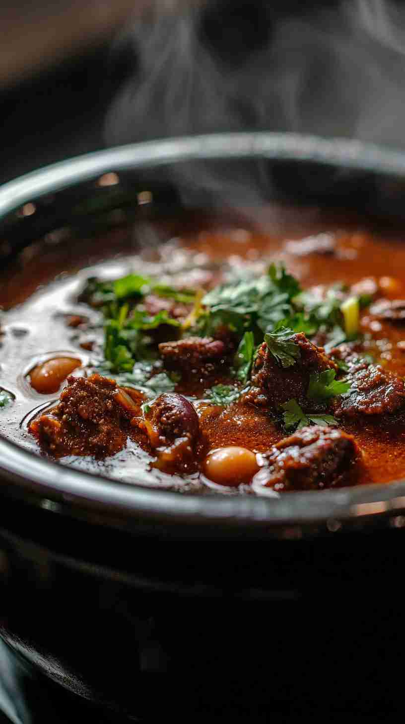 Spicy & Smoky Crock Pot Chili