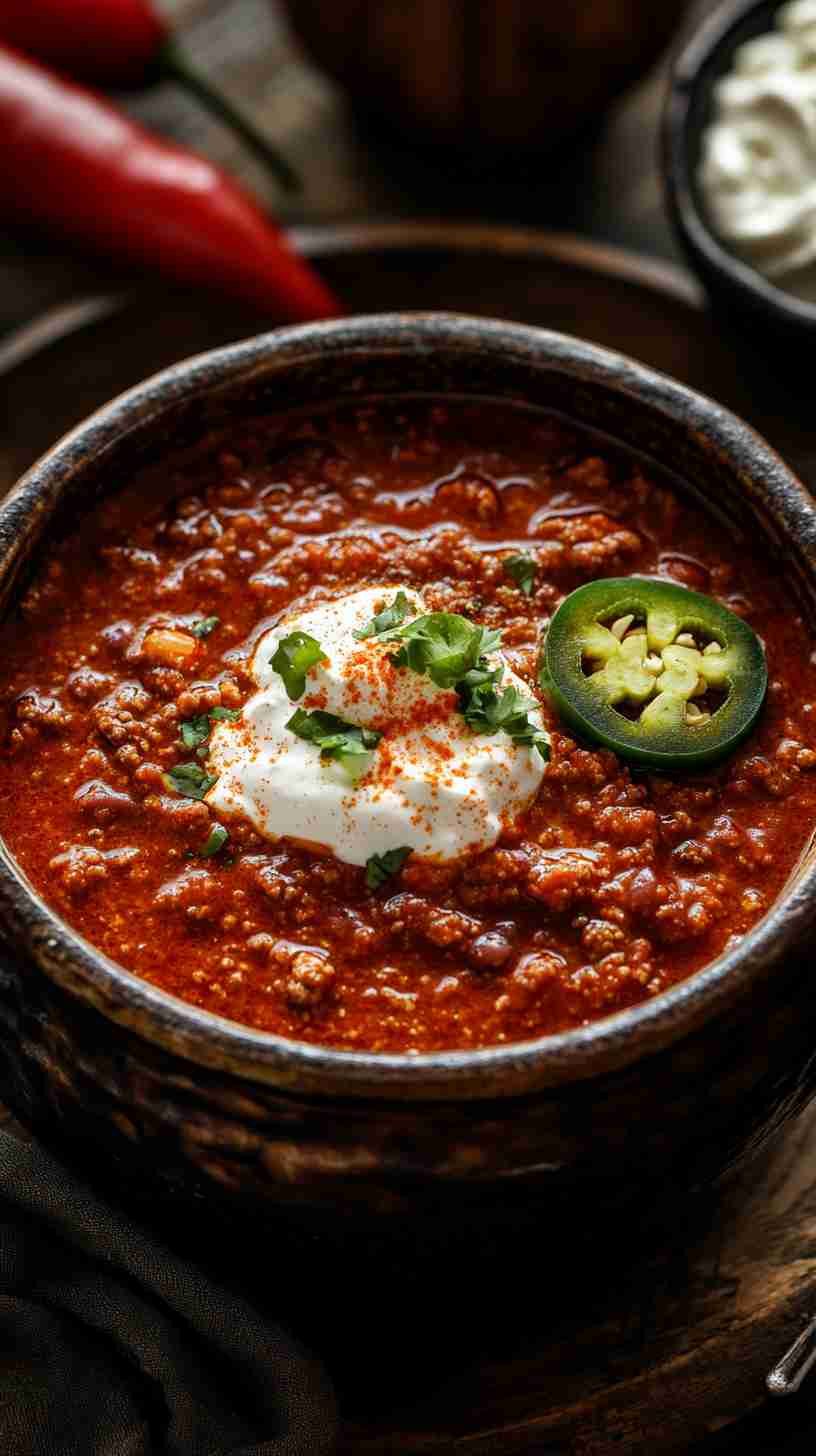 Spicy & Smoky Crock Pot Chili