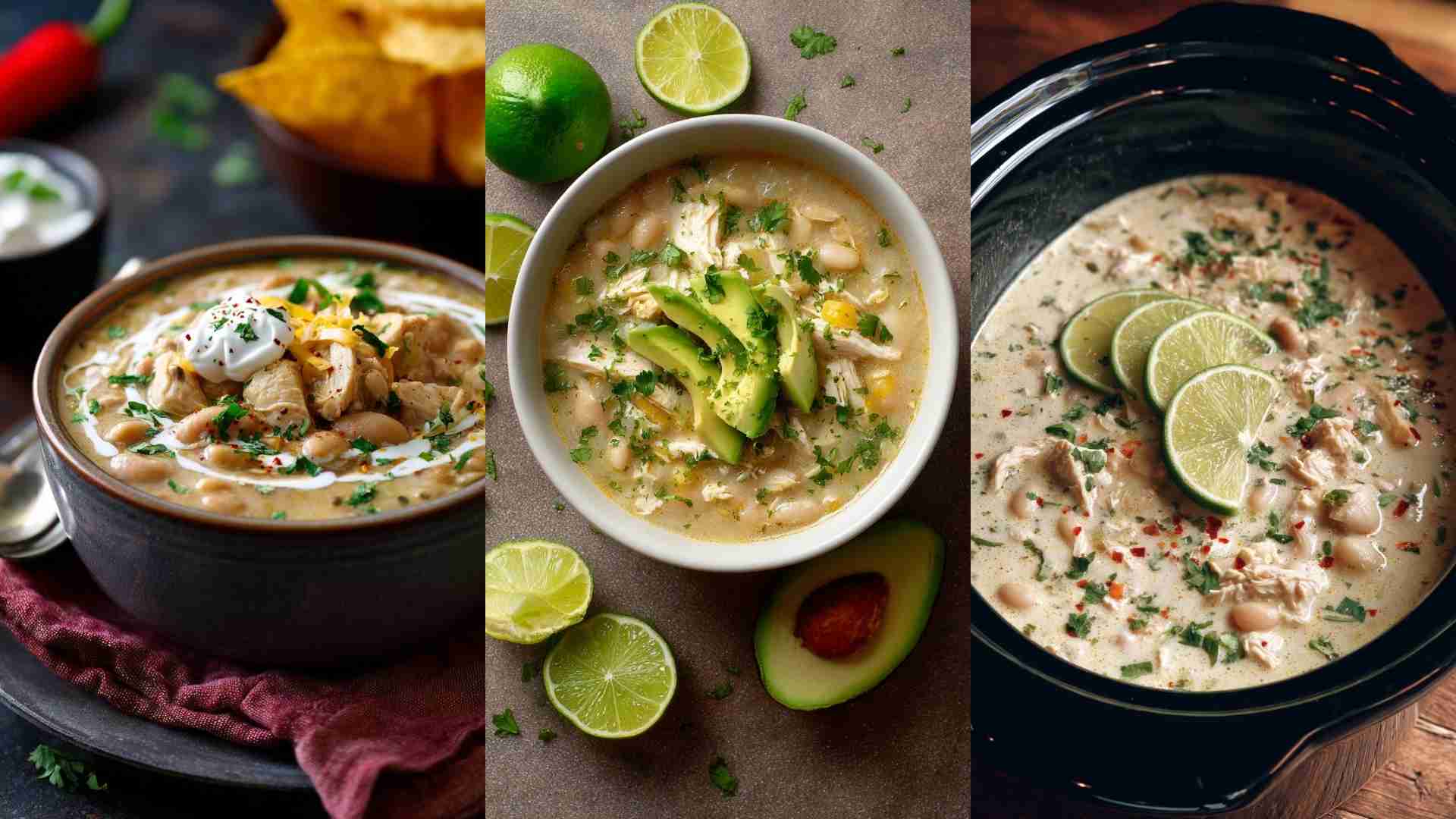 Crockpot White Chicken Chili with Lime