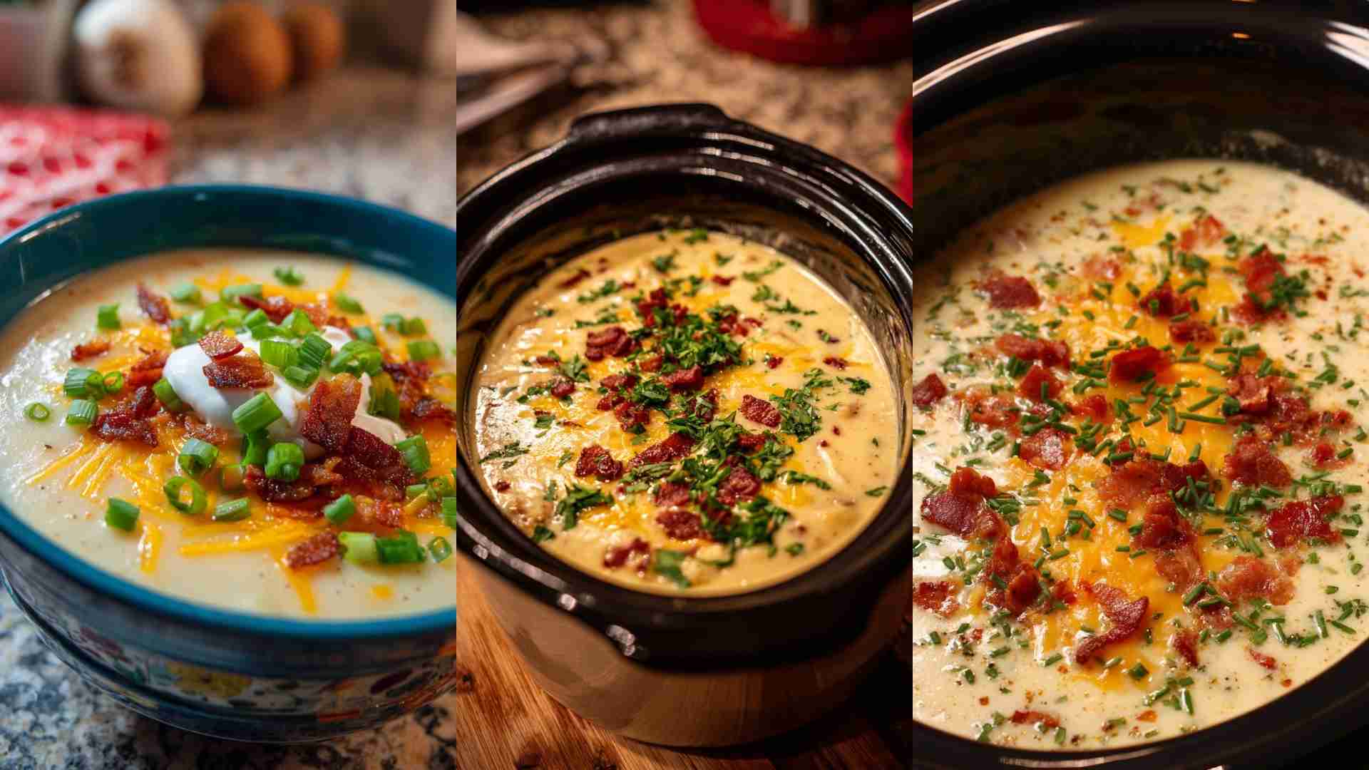 Slow-Cooked Crockpot Loaded Potato Soup