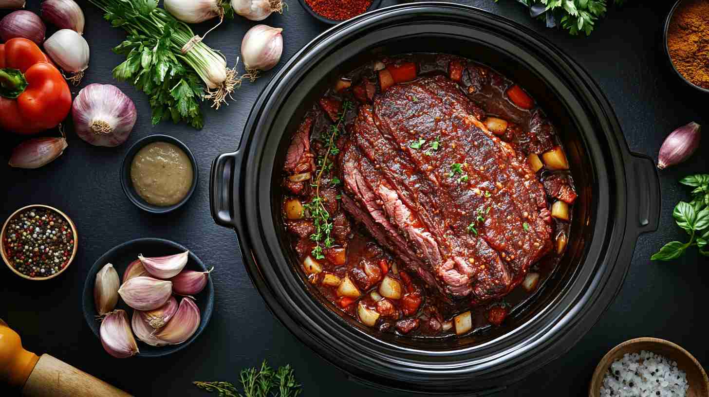 Sweet & Smoky Slow Cooker BBQ Brisket