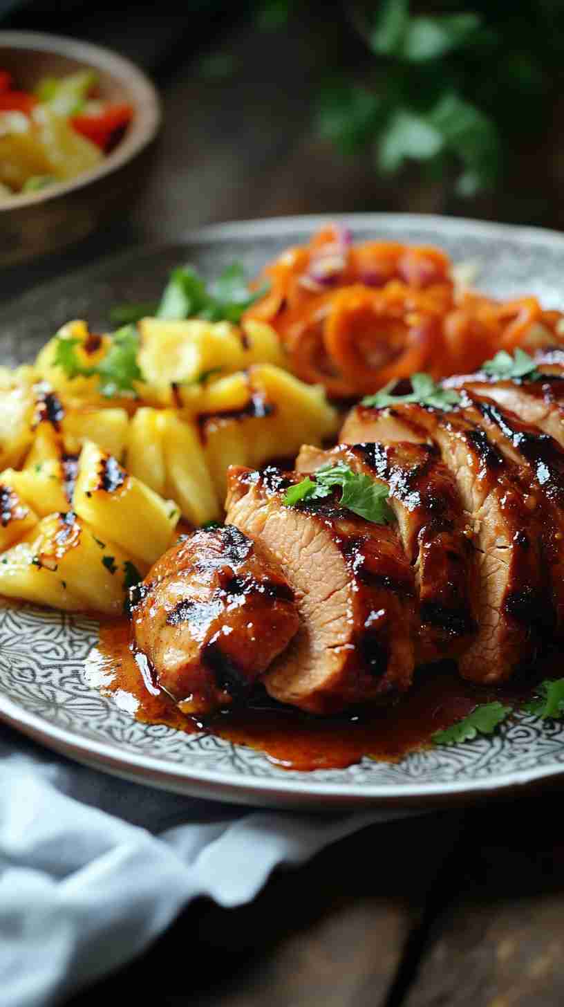 Sweet and Spicy Pork Tenderloin in the Slow Cooker