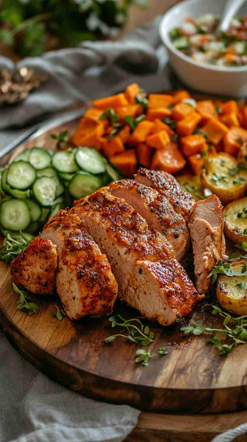 Sweet and Spicy Pork Tenderloin in the Slow Cooker