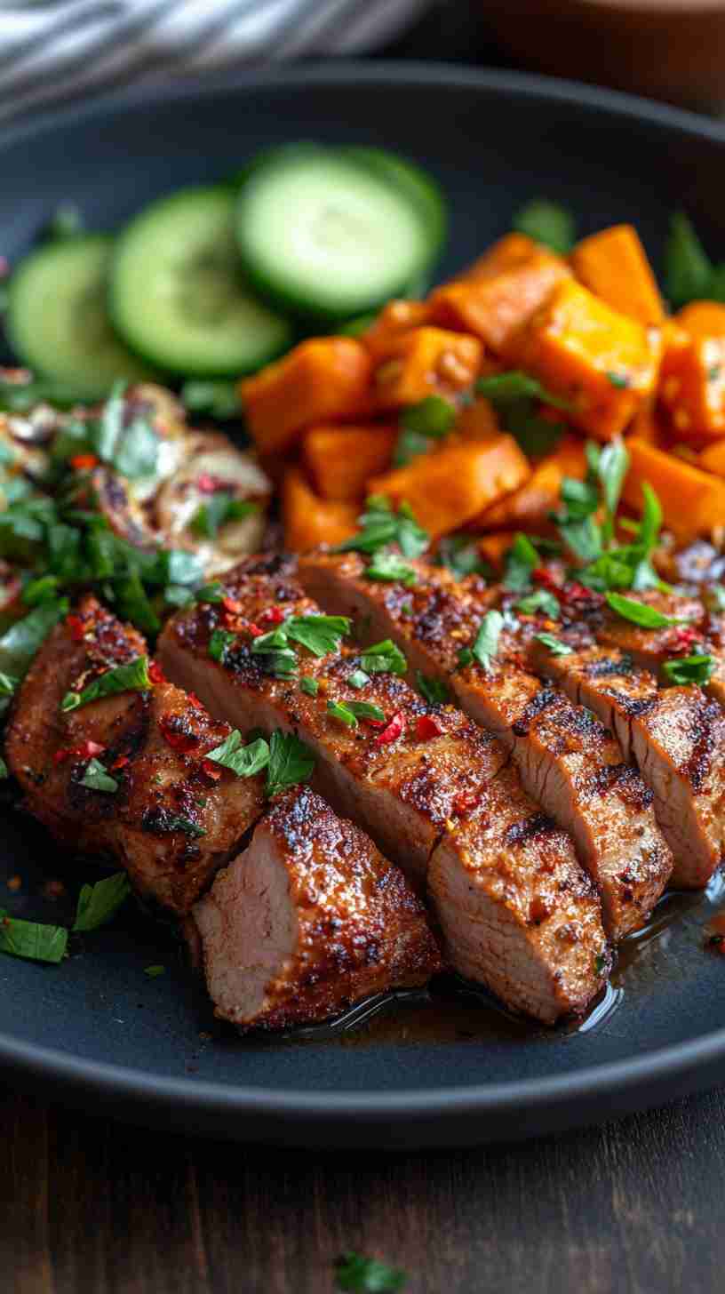 Sweet and Spicy Pork Tenderloin in the Slow Cooker