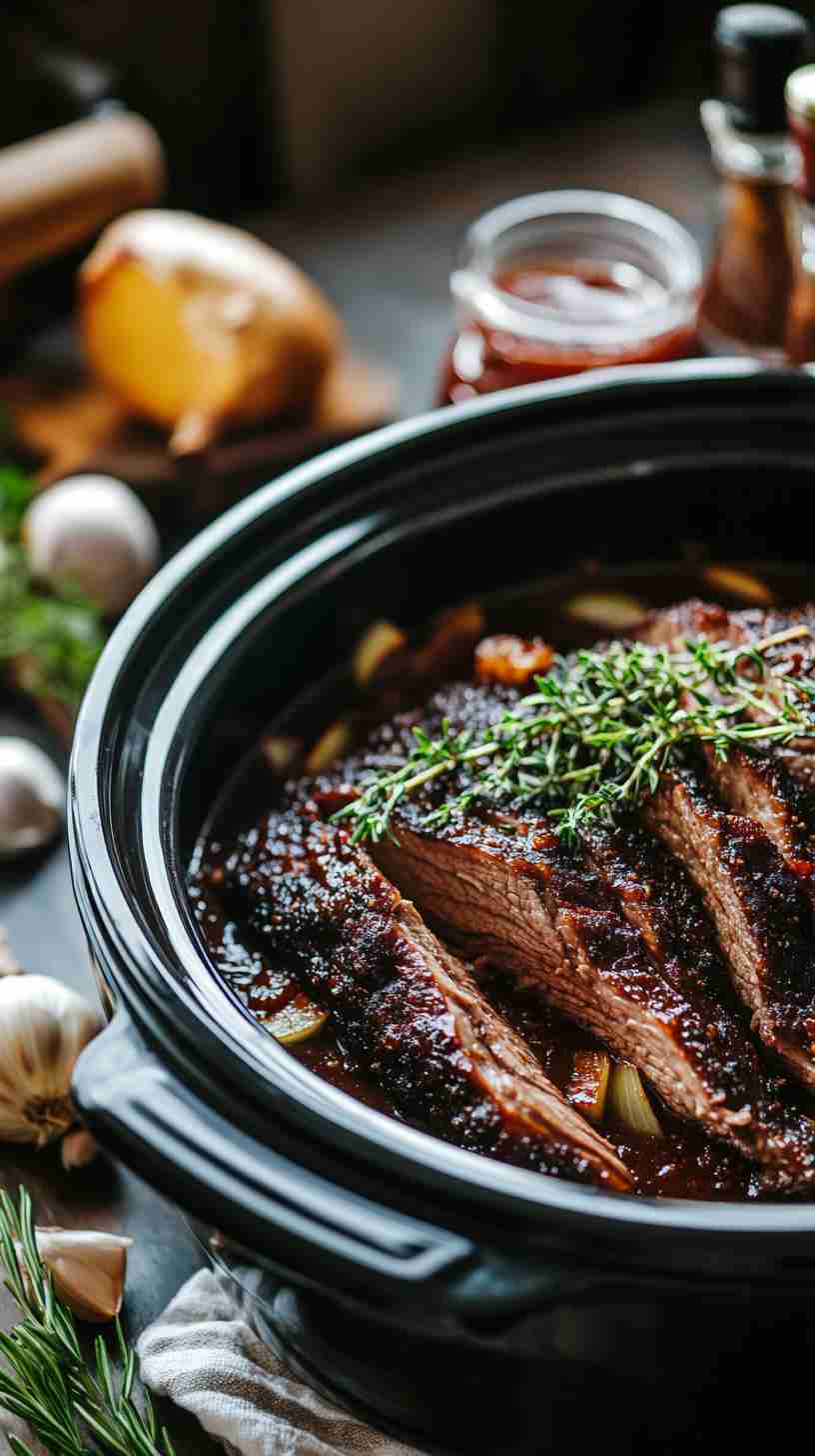 Tender & Juicy Slow Cooker BBQ Brisket