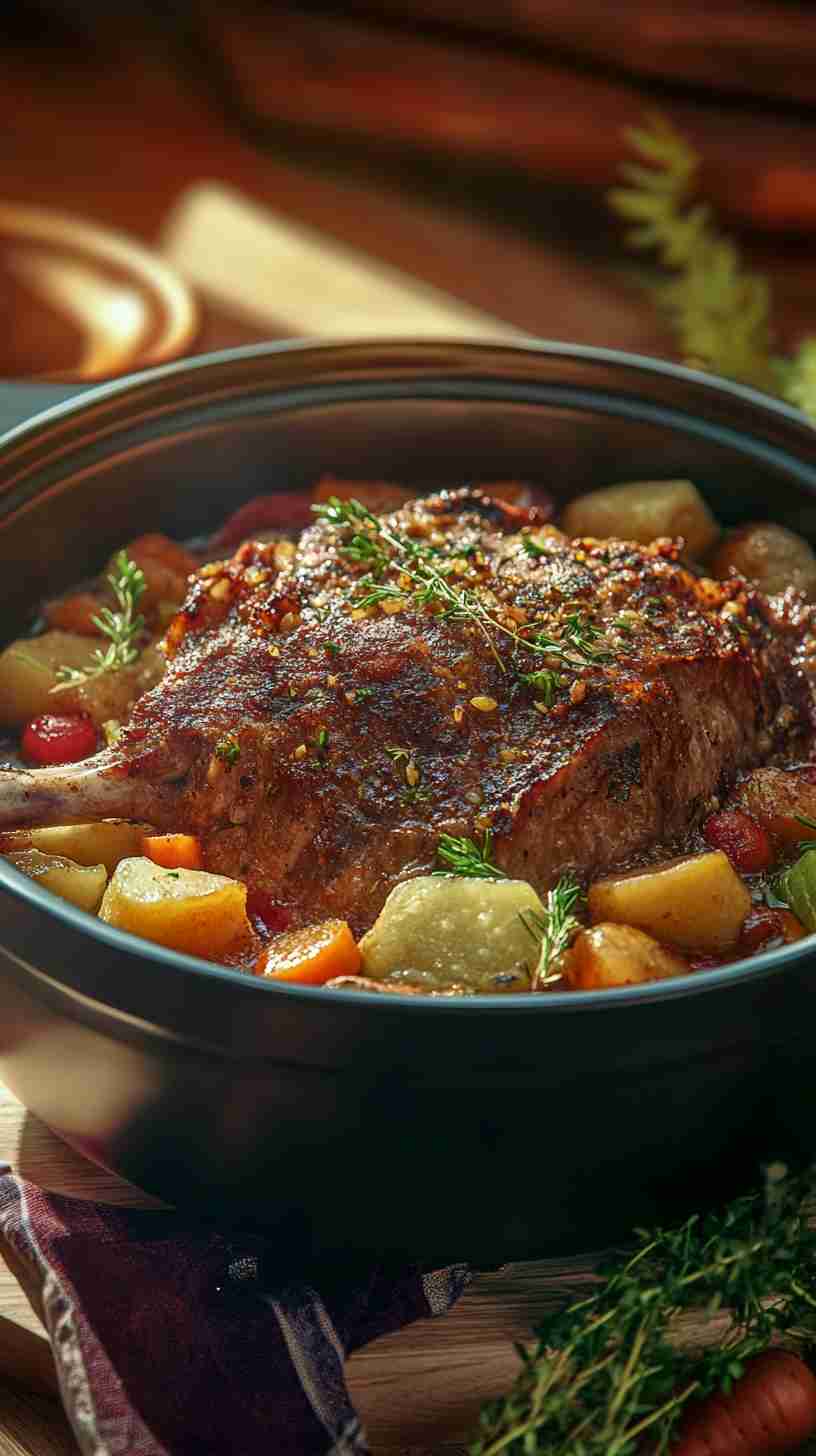 Tender Slow-Cooked Arm Roast with Veggies