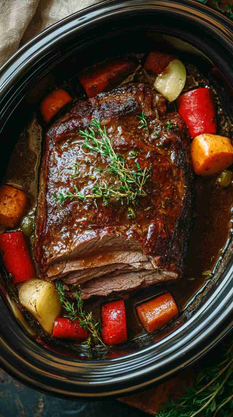 Tender Slow-Cooked Arm Roast with Veggies