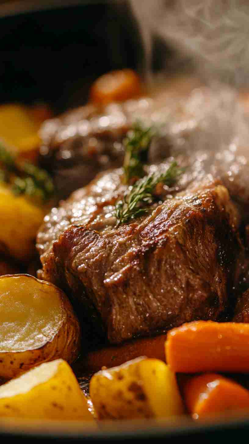 Tender Slow-Cooked Arm Roast with Veggies
