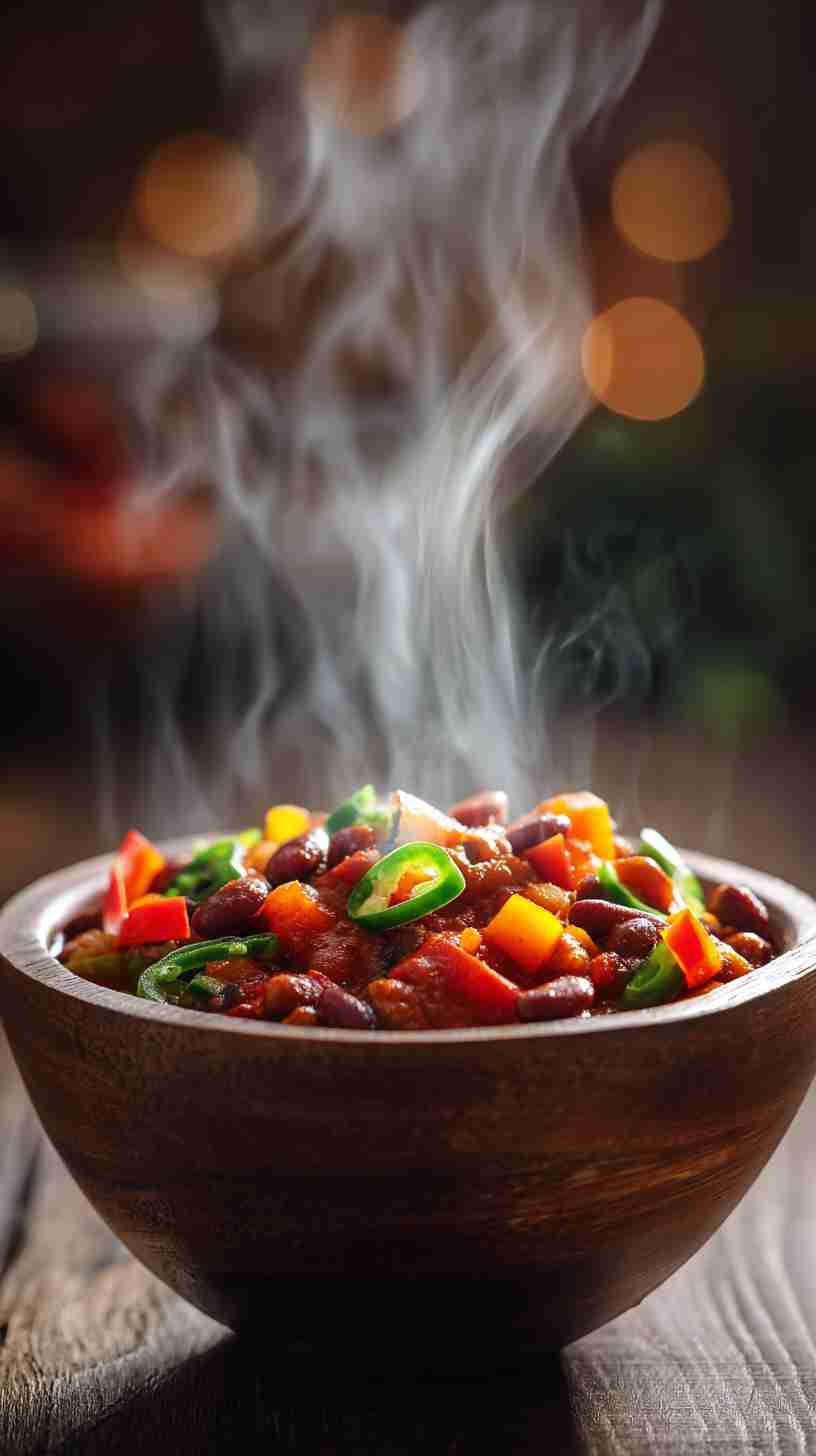 Vegetarian Crockpot Three-Bean Chili
