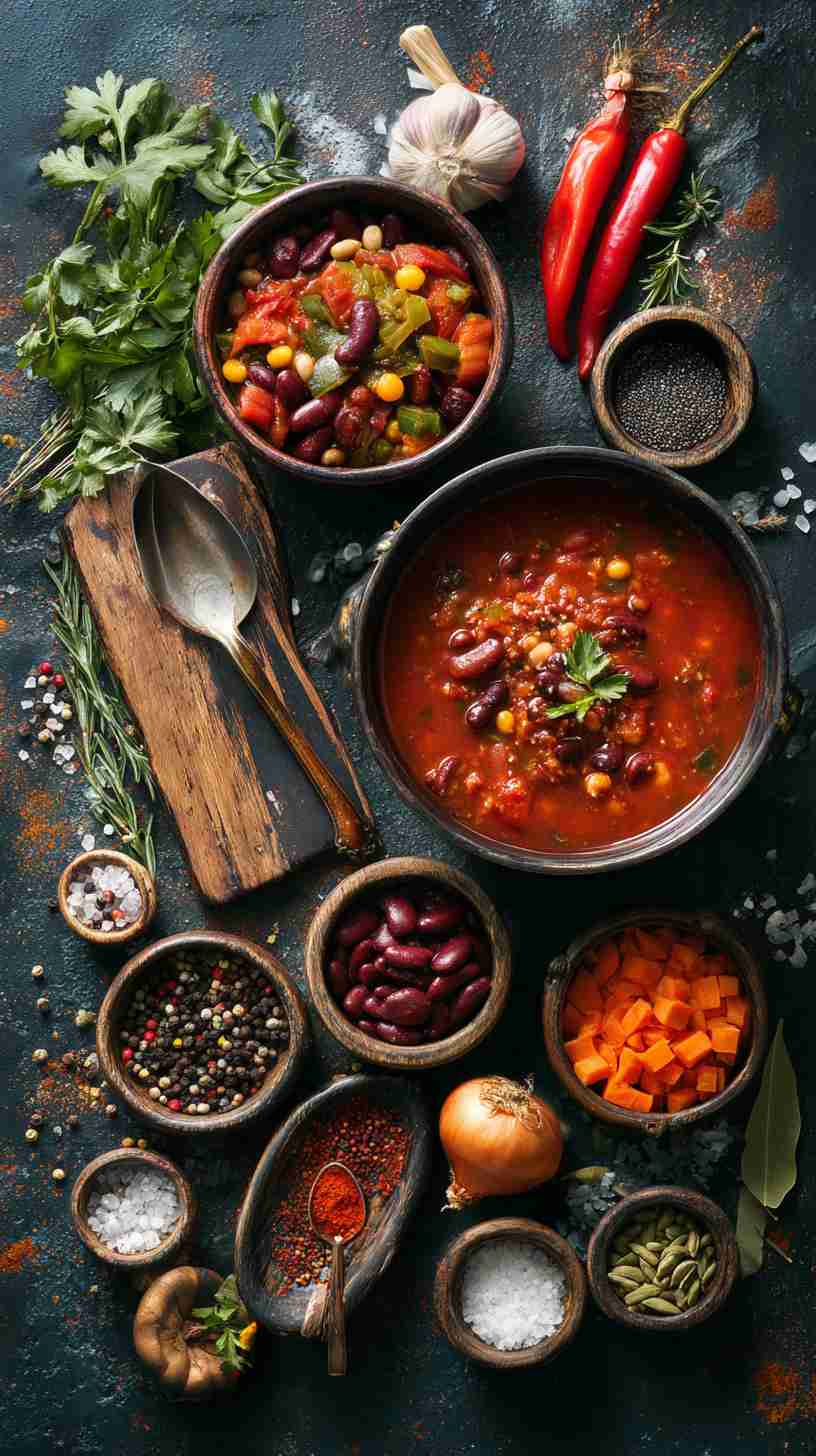 Vegetarian Crockpot Three-Bean Chili
