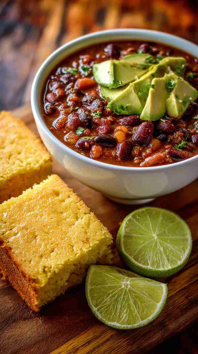 Vegetarian Crockpot Three-Bean Chili