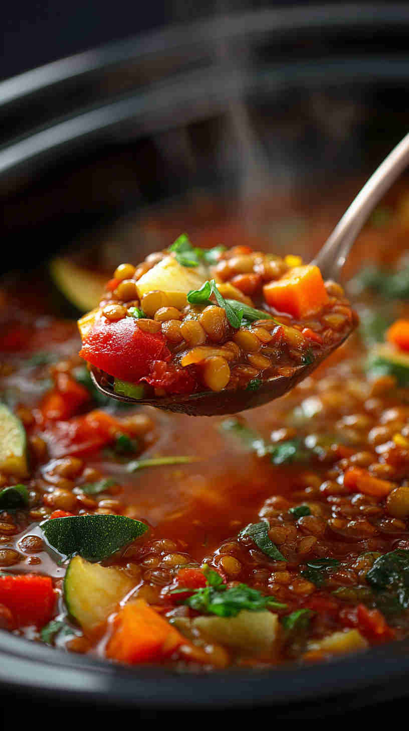 Crockpot Lentil and Vegetable Soup