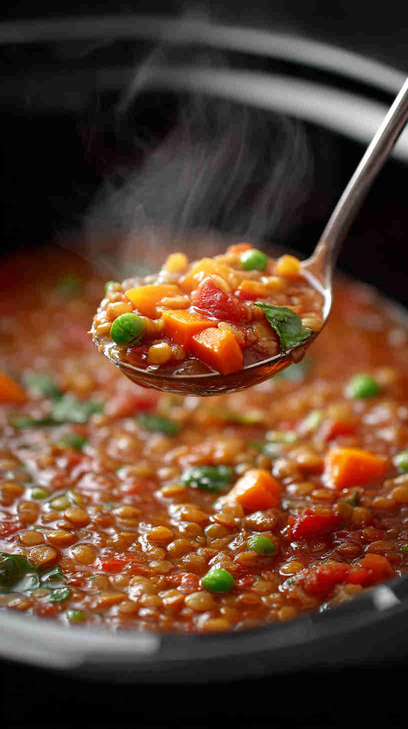 Crockpot Lentil and Vegetable Soup