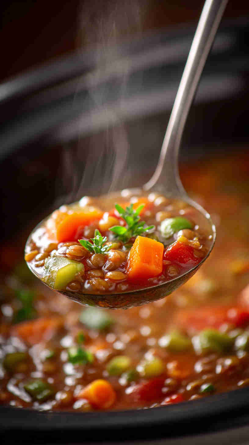 Crockpot Lentil and Vegetable Soup