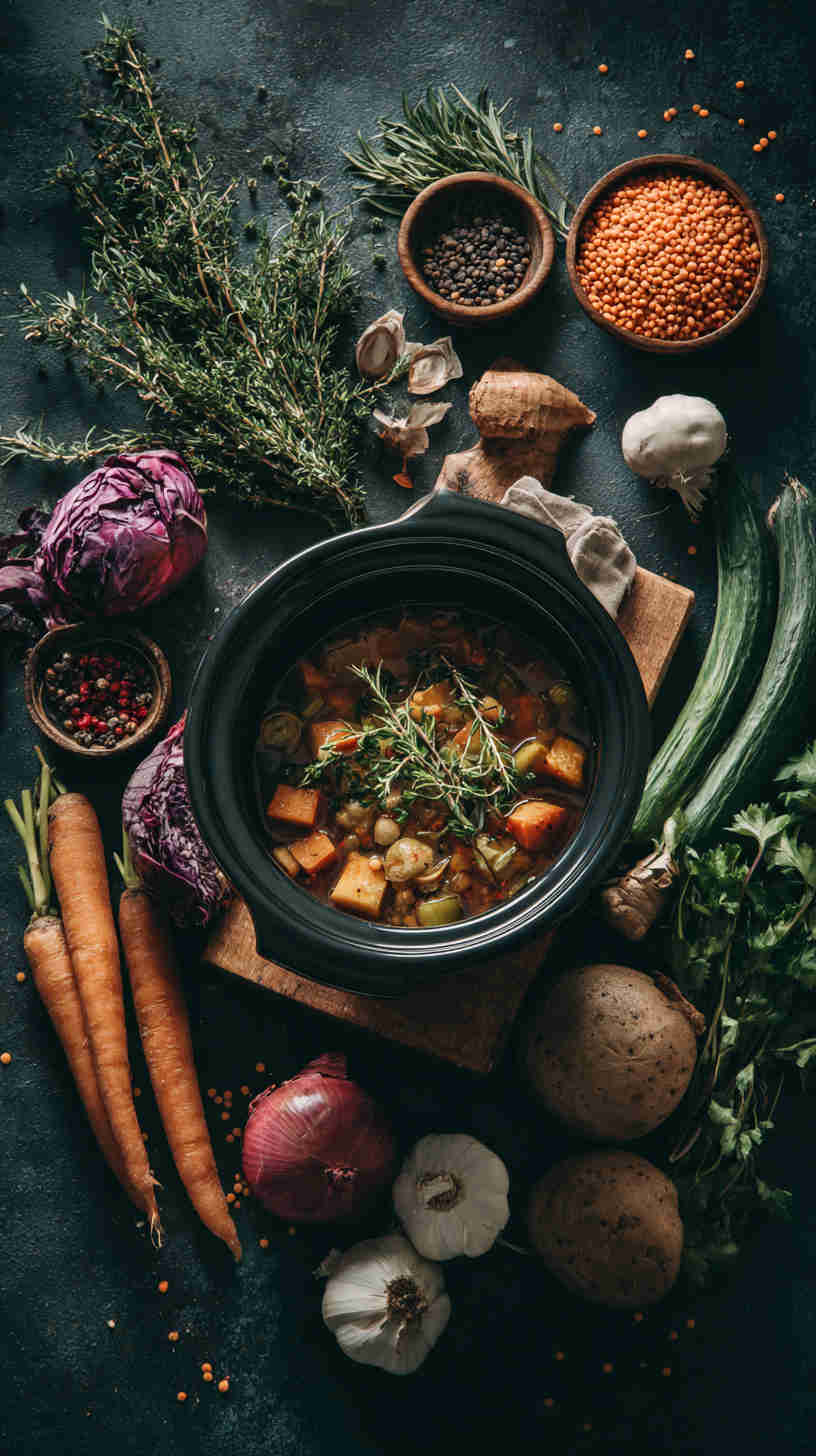 Crockpot Lentil and Vegetable Soup