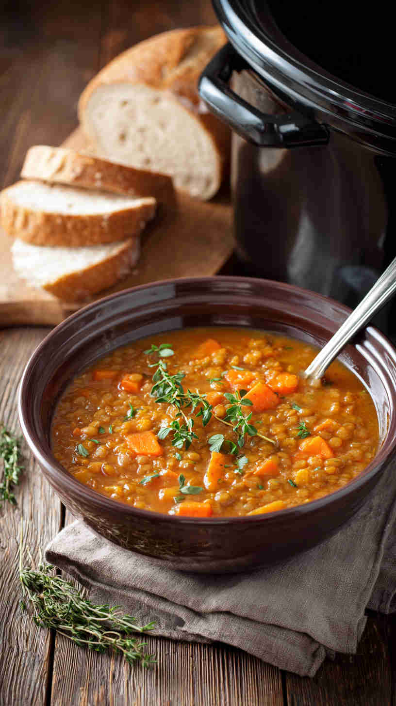 Crockpot Lentil and Vegetable Soup