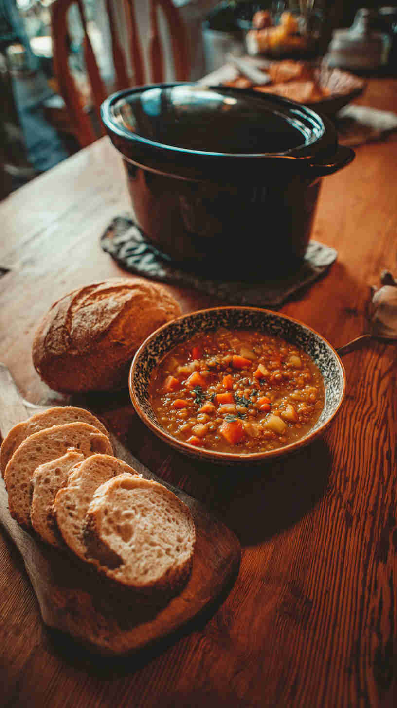 Crockpot Lentil and Vegetable Soup