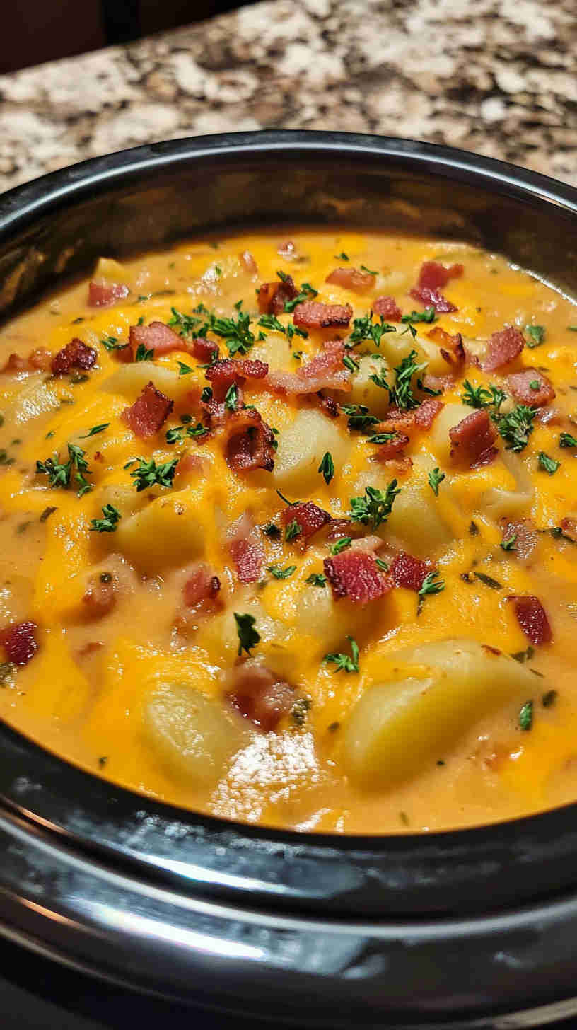 Crockpot Loaded Potato Soup in No Time