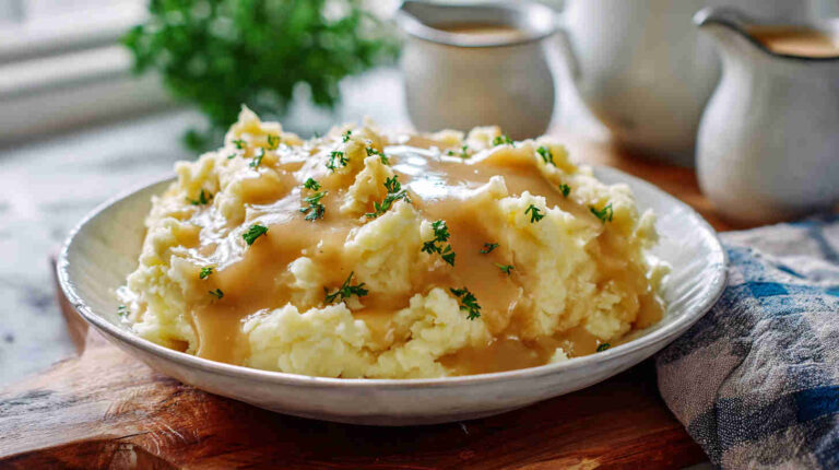Crockpot Mashed Potatoes and Gravy