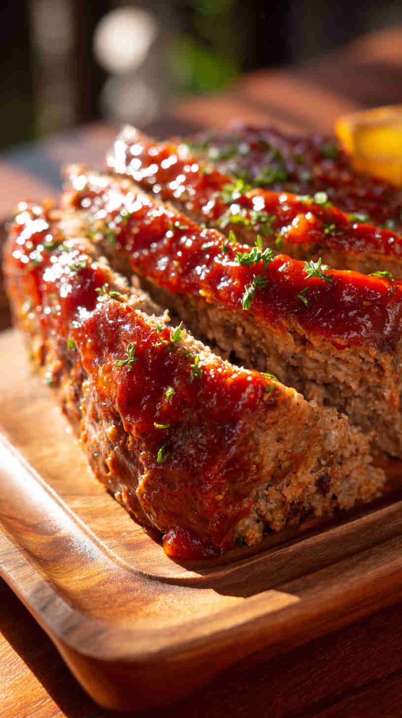 Crockpot Meatloaf with Tomato Glaze