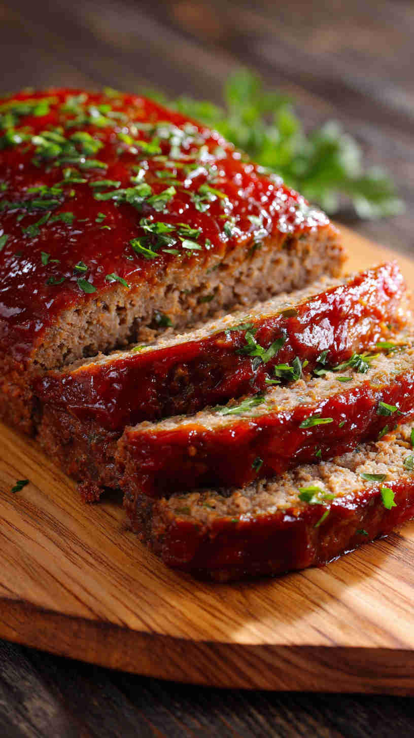 Crockpot Meatloaf with Tomato Glaze