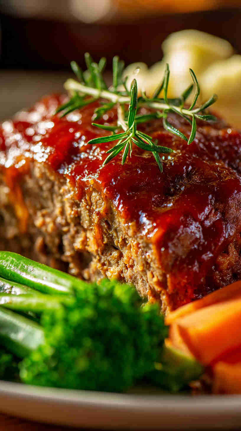 Crockpot Meatloaf with Tomato Glaze