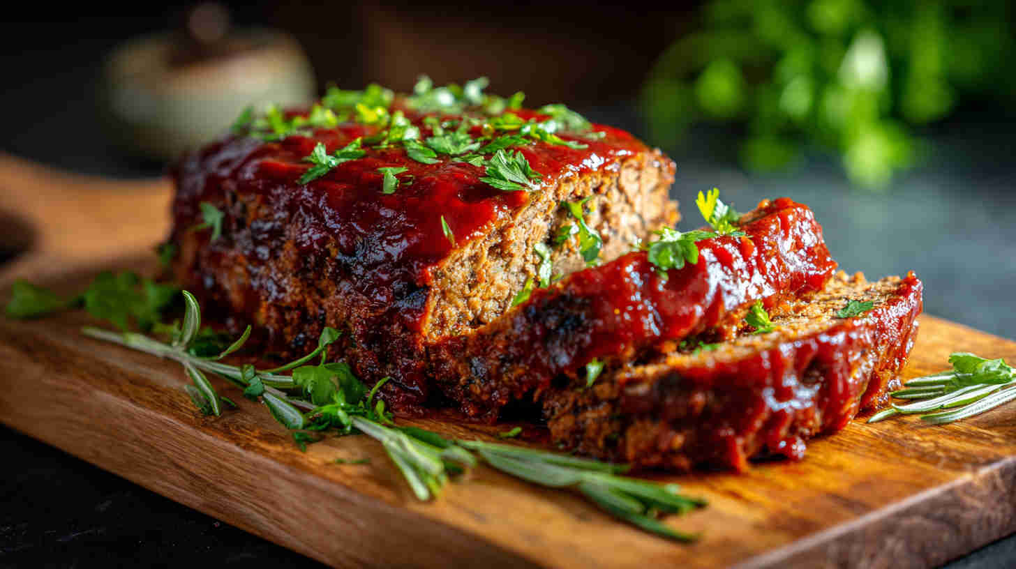 Crockpot Meatloaf with Tomato Glaze