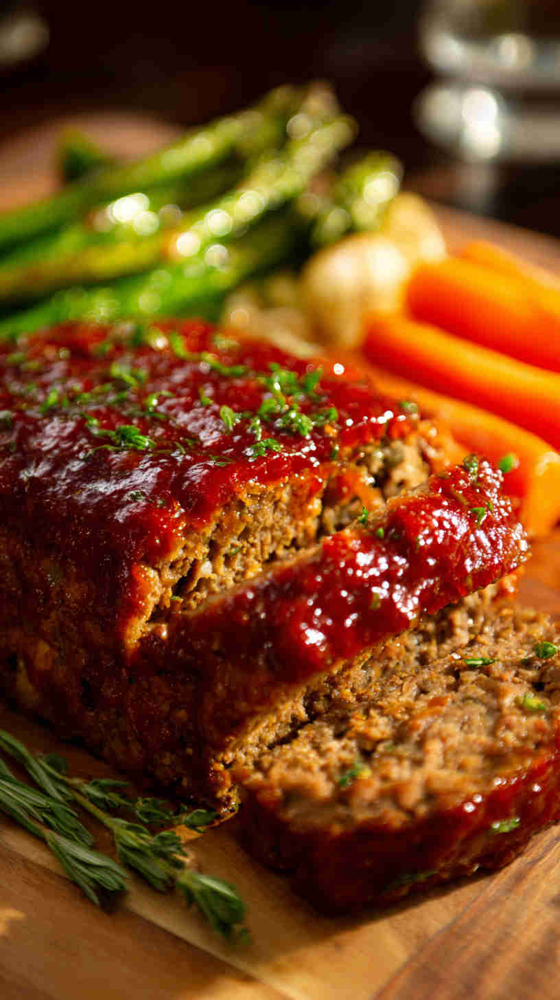 Crockpot Meatloaf with Tomato Glaze