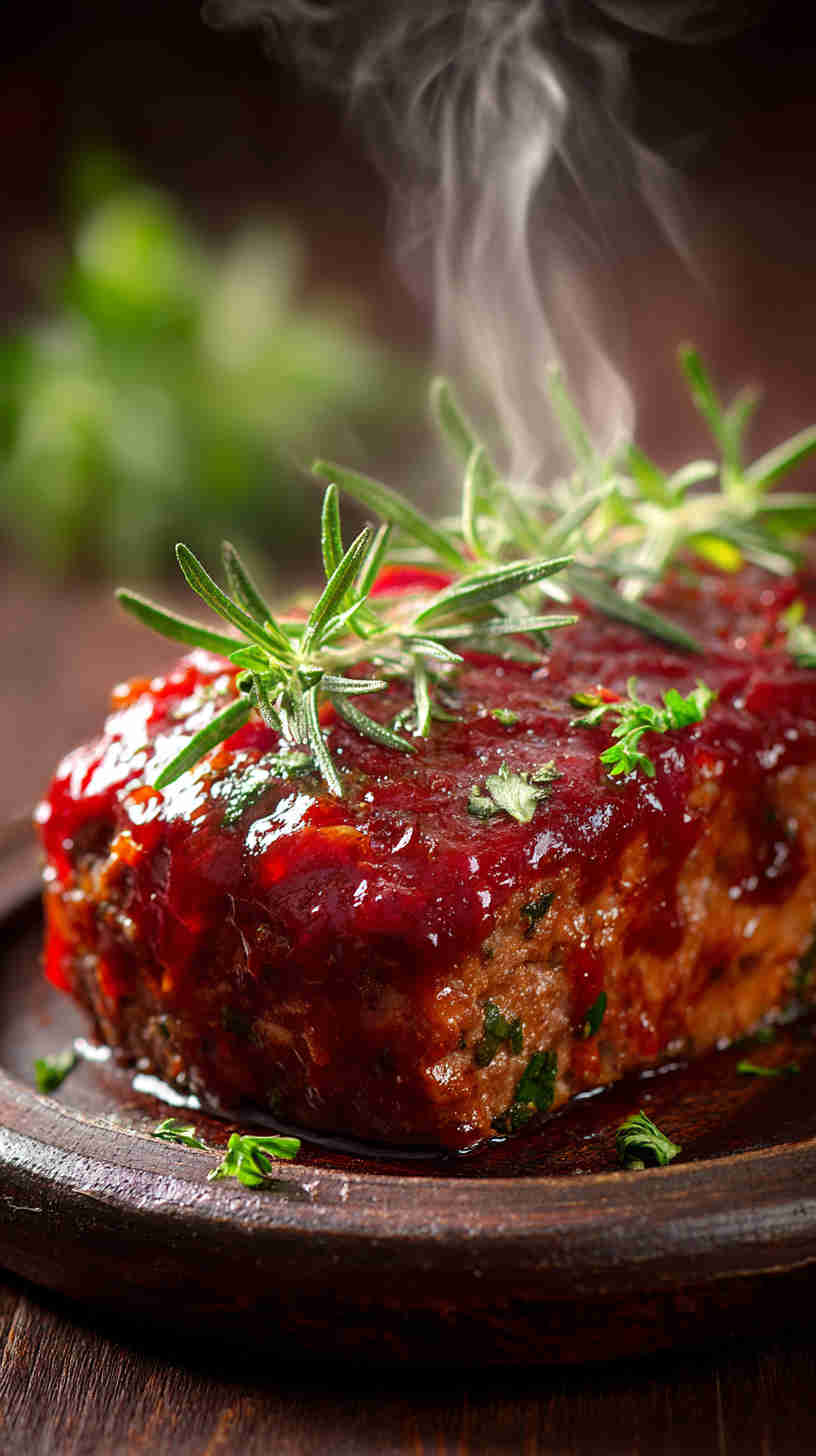 Crockpot Meatloaf with Tomato Glaze