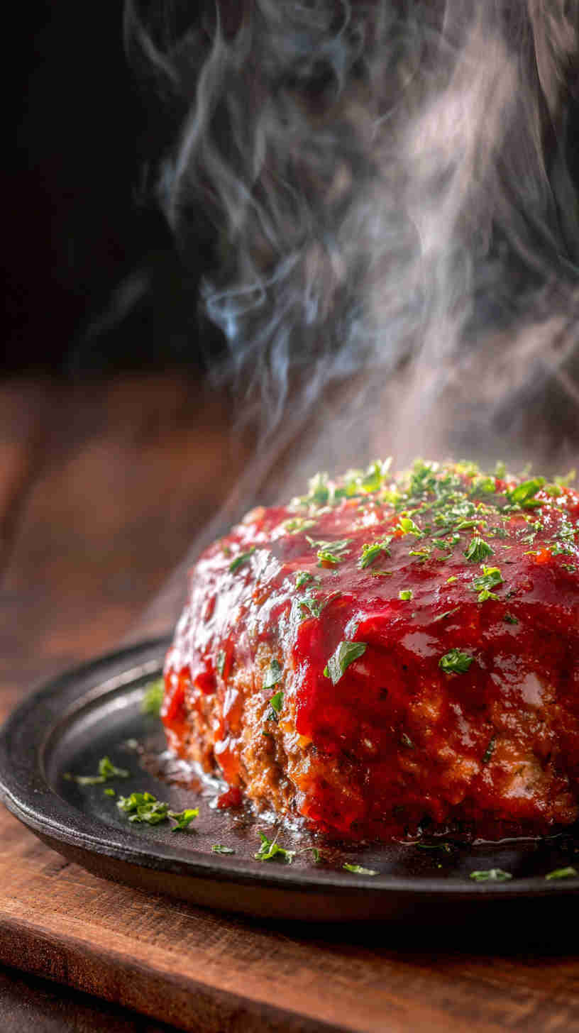 Crockpot Meatloaf with Tomato Glaze