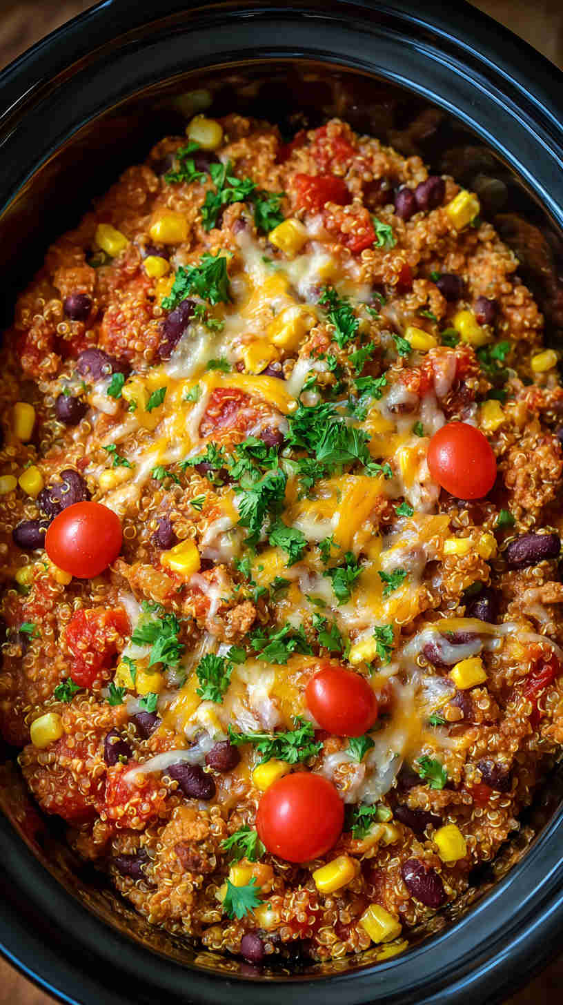 Crockpot Mexican Quinoa Casserole