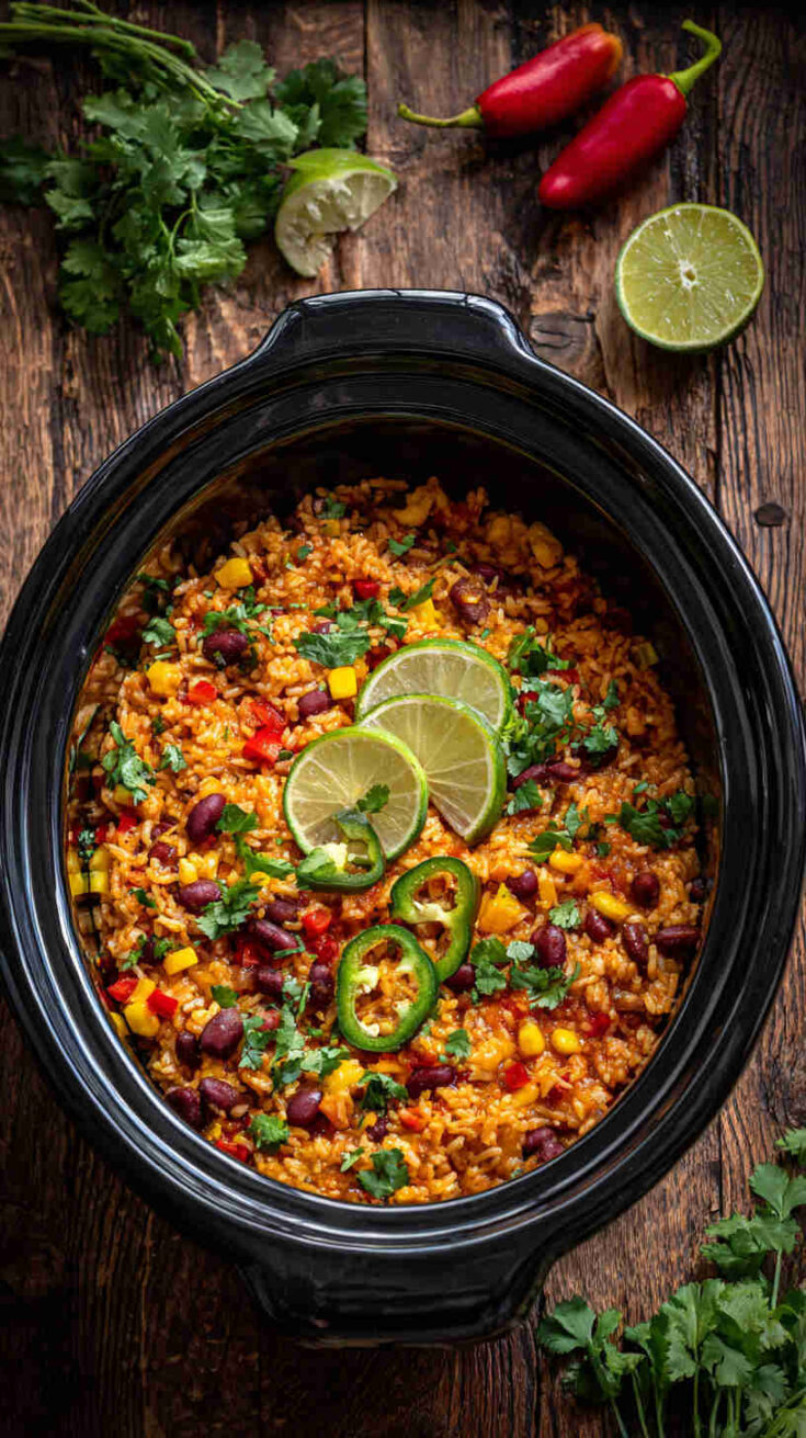 Crockpot Mexican Rice and Beans