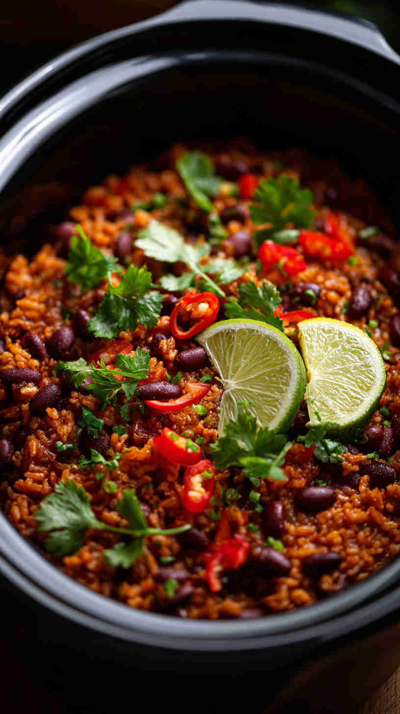 Crockpot Mexican Rice and Beans