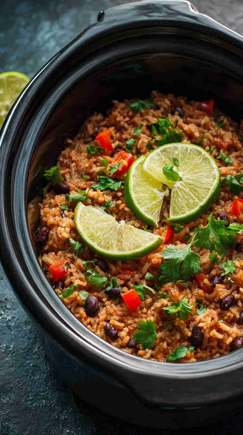 Crockpot Mexican Rice and Beans