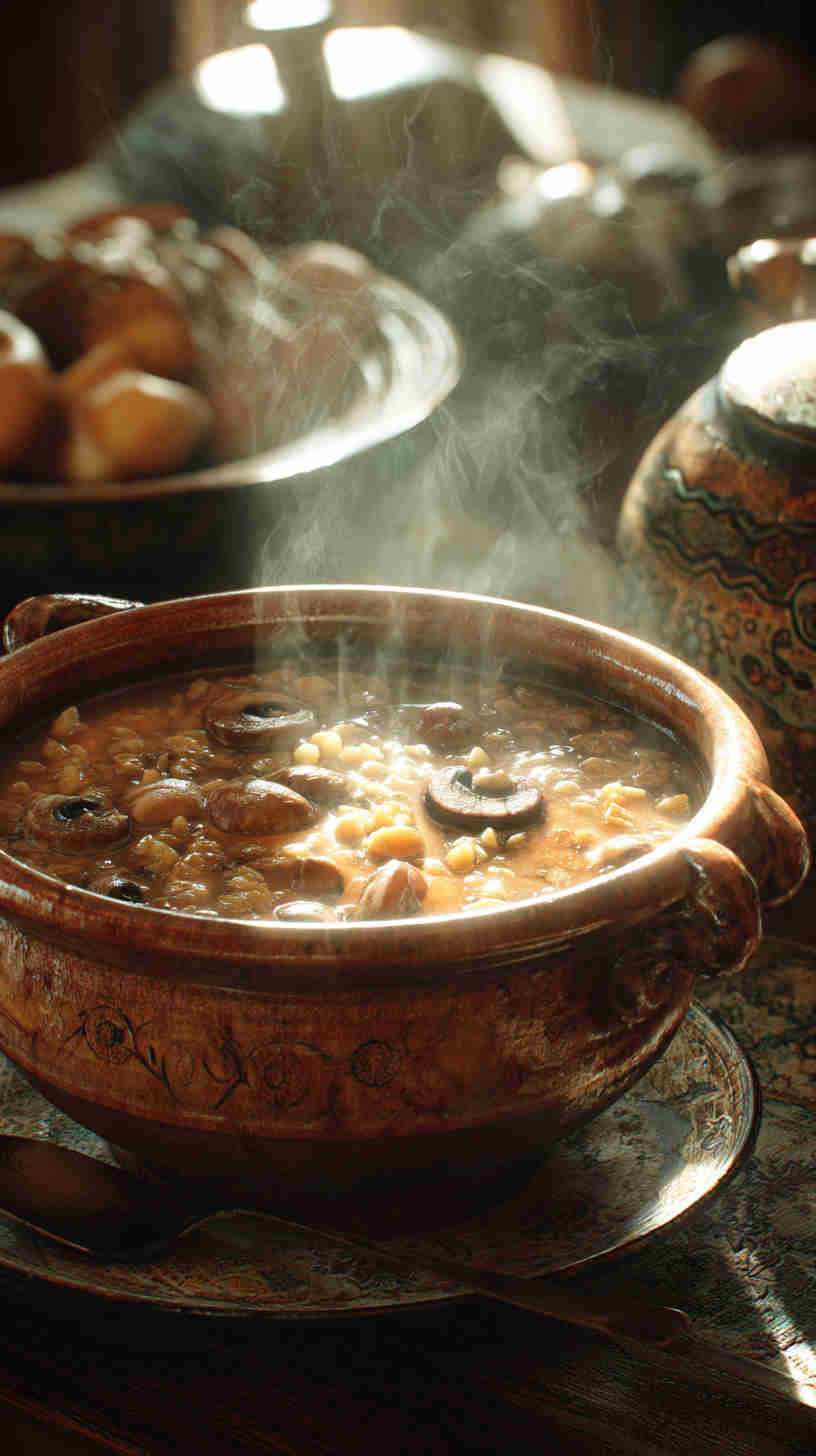Crockpot Mushroom Barley Vegan Stew
