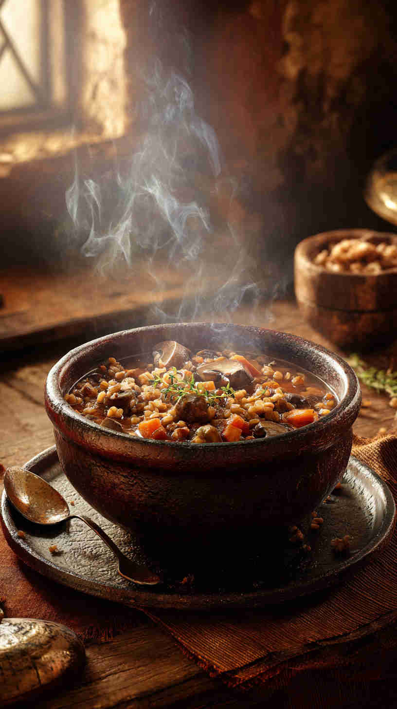 Crockpot Mushroom Barley Vegan Stew